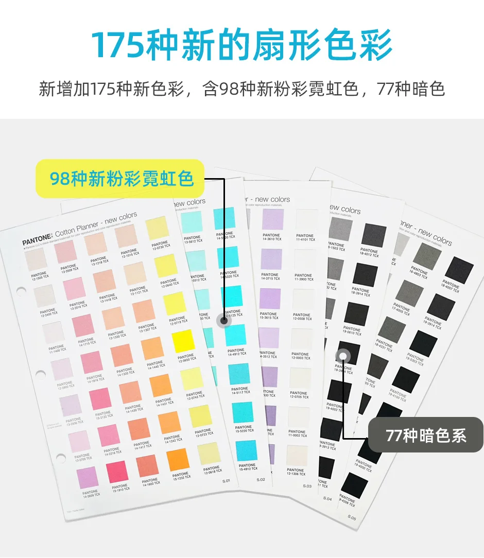2024潘通TCX色卡棉布版補充色